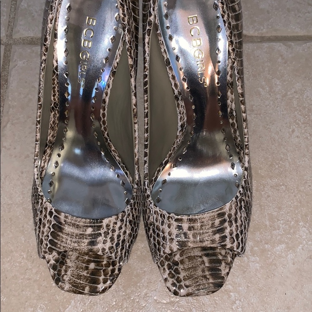 Bcbgirls Python Print Heels - image 3